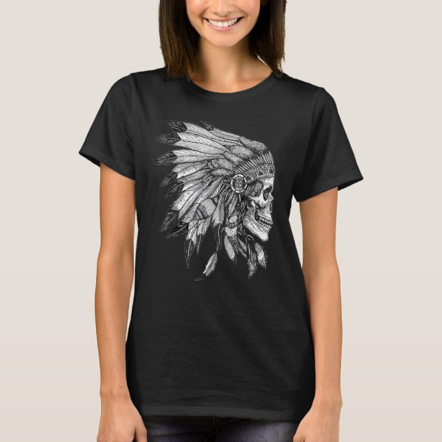 Camiseta Cría de motocicleta estadounidense nativa de águil (Anverso)