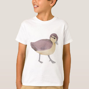 Camiseta Cría de pato de madera arte en acuarela de ave lin
