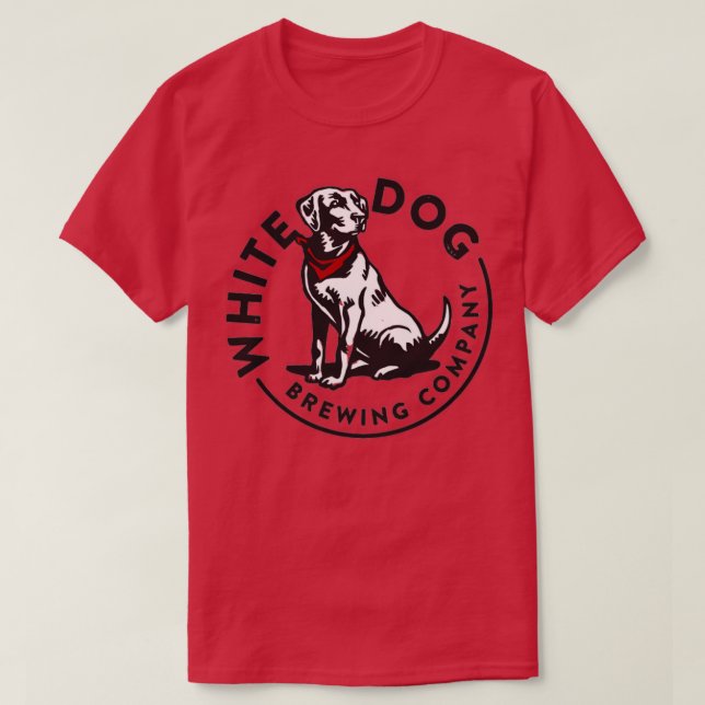 Camiseta Cría de perros blancos co (Diseño del anverso)