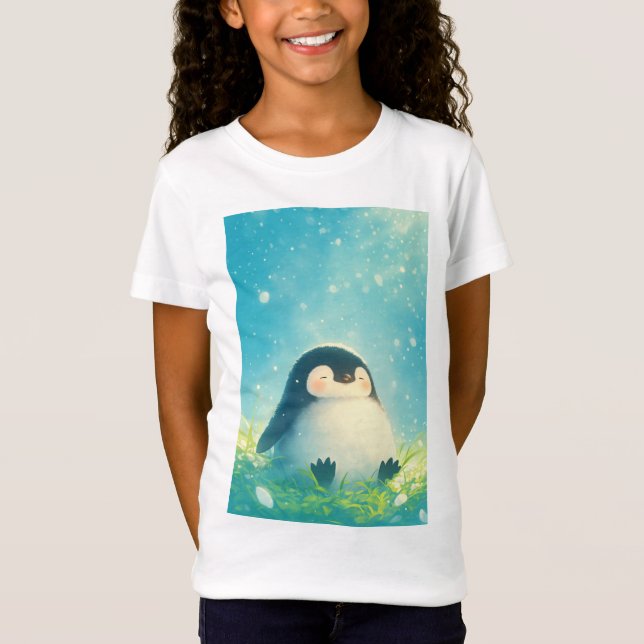 Camiseta Cría de pingüino relajándose (Anverso)