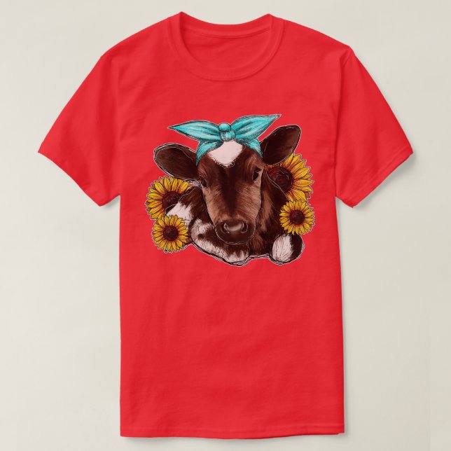 Camiseta Cría de vaca de campo occidental con vaca de giras (Diseño del anverso)