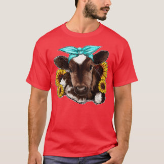 Camiseta Cría de vaca de campo occidental con vaca de giras