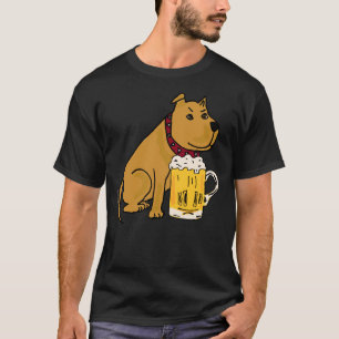 Camiseta Cría divertida de Bulldog para beber cerveza