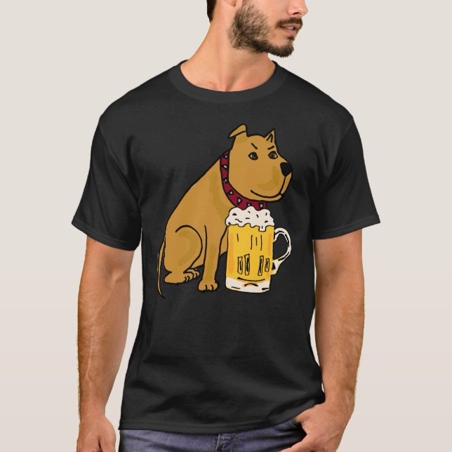 Camiseta Cría divertida de Bulldog para beber cerveza (Anverso)