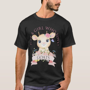 Camiseta Cría divertida Sólo un chica que ama a las cabras