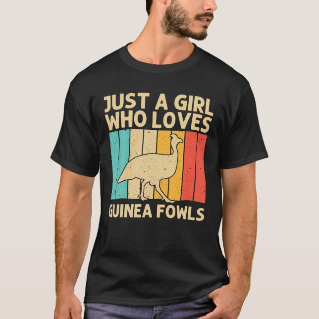 Camiseta Cría Graciosa De Guinea Para Chicas Chicken De Ave (Anverso)