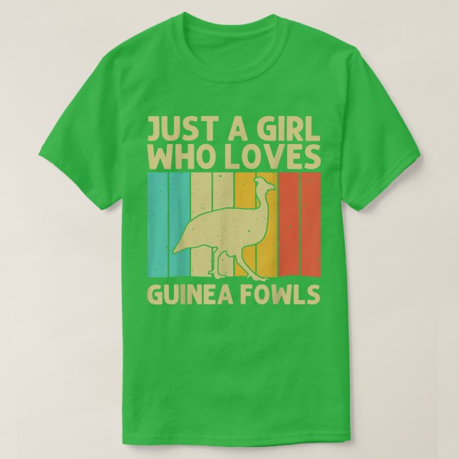 Camiseta Cría Graciosa De Guinea Para Chicas Chicken De Ave (Diseño del anverso)