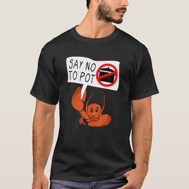 Camiseta Cría Vegan Graciosa Diciendo Que No A Las Crawfis  (Anverso)
