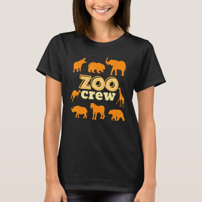 Camiseta Cría zoológico Safari Animales Familiares Africano (Anverso)