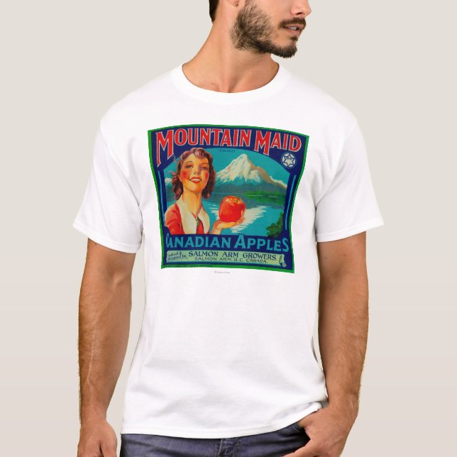 Camiseta Criada Apple LabelCanada de la montaña (Anverso)