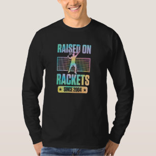 Camiseta Criada Con Racas Desde 2004 Jugador De Tenis Birth