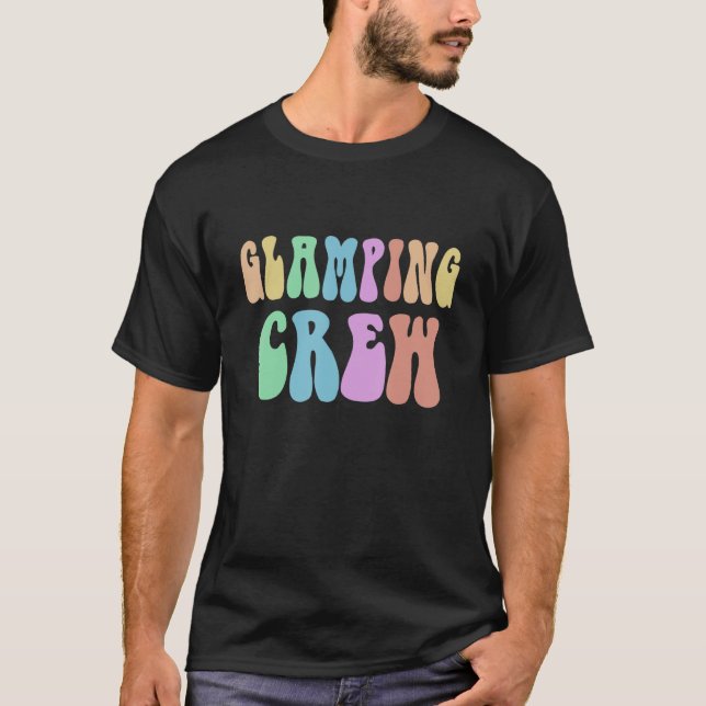 Camiseta CRIADA DE GLAMPING Feliz Chica de glamour camping  (Anverso)