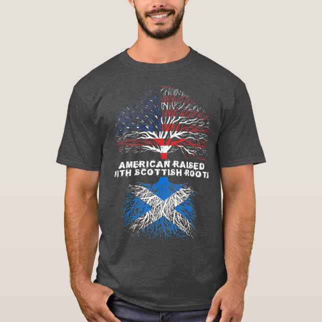 Camiseta Criada estadounidense con Escocia Roots (Anverso)