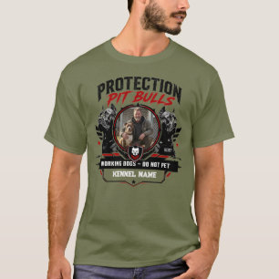 Camiseta Criadero de Pit Bull Personalizado - Foto y Nombre