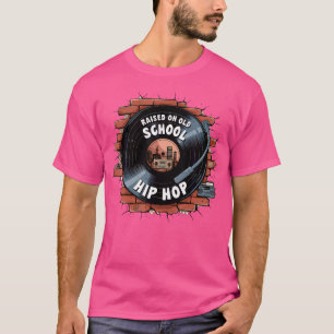 Camiseta Criado en el viejo colegio Hip Hop Cassette Graffi