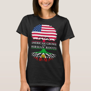 Camiseta Criado en Estados Unidos con raíces persas Criado
