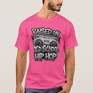 Camiseta Criado En Graffiti De La Vieja Escuela Rap Hip Hop