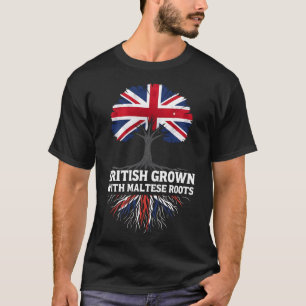 Camiseta Criado en Gran Bretaña con raíces maltesas Malta