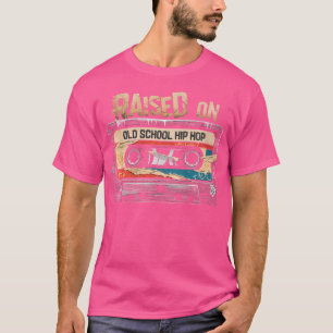 Camiseta Criado En La Escuela Antigua De Hip Hop Casete Gra