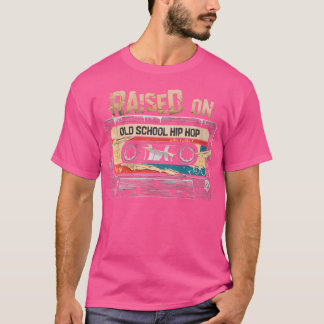 Camiseta Criado En La Escuela Antigua De Hip Hop Casete Gra