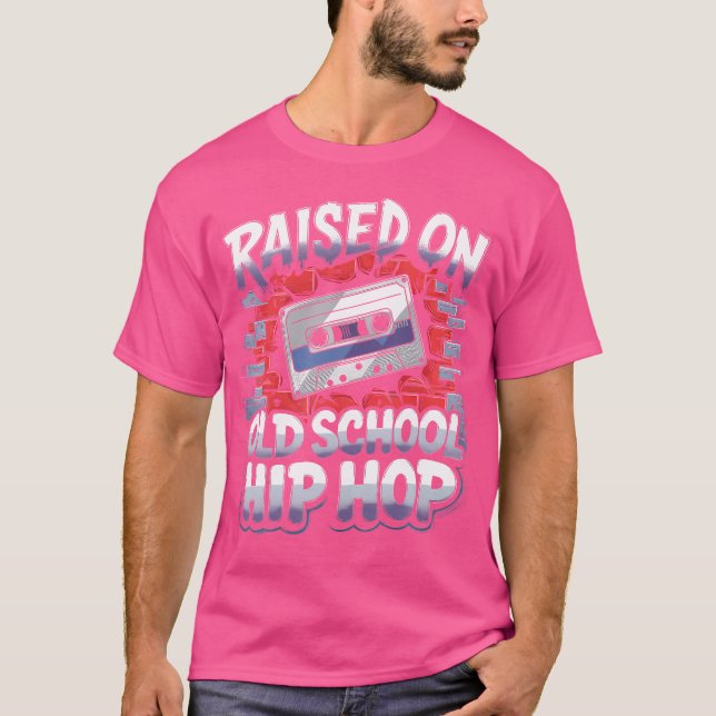 Camiseta Criado en la vieja escuela Hip Hop Tshirt Cassette (Anverso)