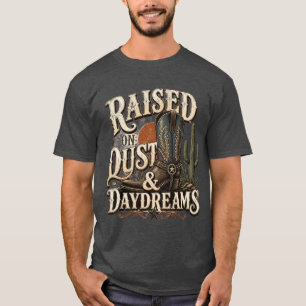 Camiseta Criado en polvo y sueños diurnos Diseño Western Vi