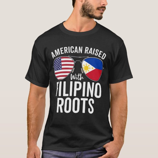 Camiseta Criado estadounidense con raíces filipinas Filipin (Anverso)