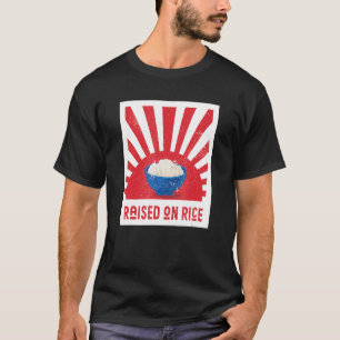 Camiseta Criado por el amor al arroz de la cultura asiática