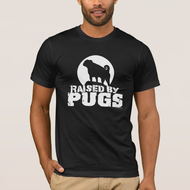 Camiseta CRIADO POR PUGS Bella Canvas Dark Shirt (Anverso)