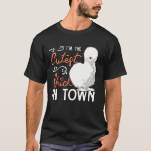Camiseta Criador de gallinas sedosas más lindo granja seda