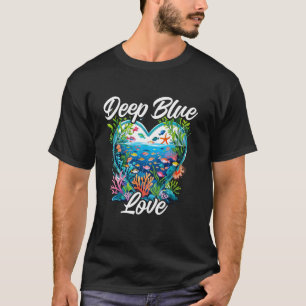 Camiseta Criador de Peces de Acuario Tanque Marino Amor Azu