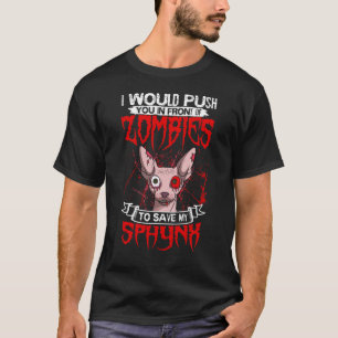 Camiseta Criador de Zombi Sin Pelo Gato Sphynx Dueño Amante