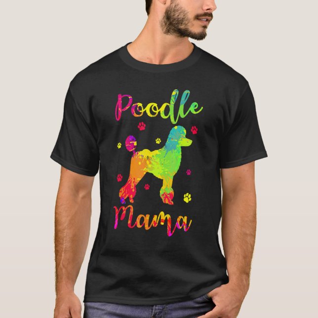 Camiseta Criadores de perros de raza mamá caniche divertido (Anverso)