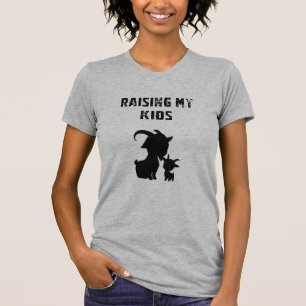 Camiseta Criando a mis hijos Diseño de amante de cabras de 