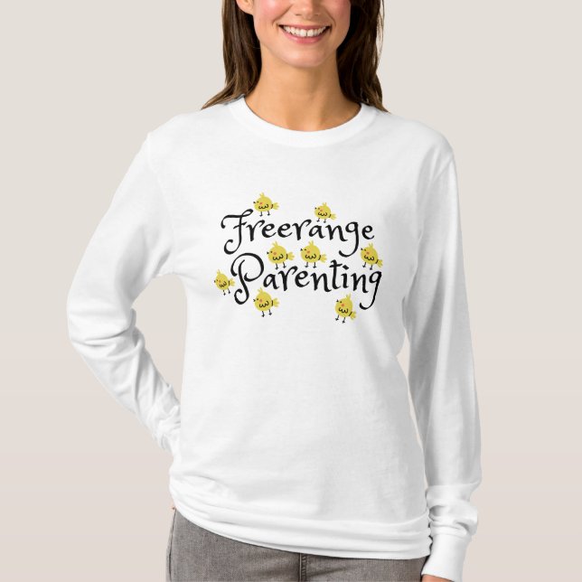 Camiseta Crianza de Freerange con pollitos amarillos por to (Anverso)