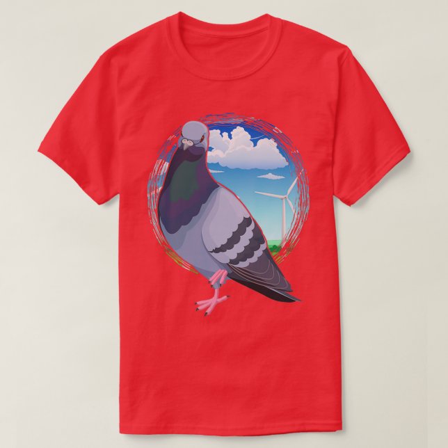 Camiseta Crianza de pichones Aves Mirando Entusiastos Natur (Diseño del anverso)
