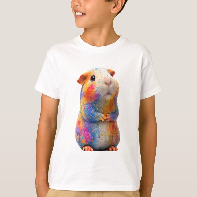 Camiseta Crías de hámster pintadas con salpicaduras de arco (Anverso)
