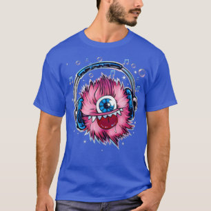 Camiseta criatura ADORABLE escuchando música
