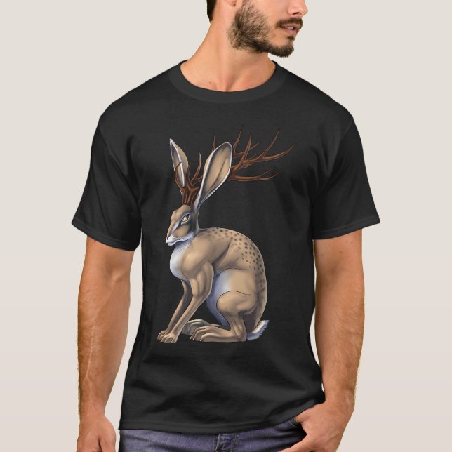 Camiseta Criatura Críptida Jackalope (Anverso)
