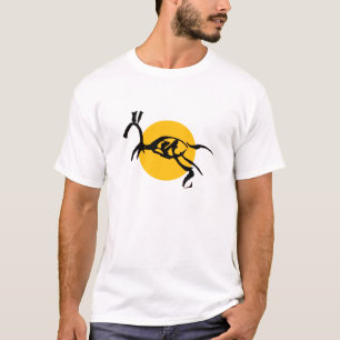 Camiseta Criatura de Caballo Abstracto Dibujo a Pincel
