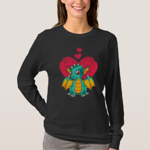 Camiseta Criatura de Fantasía Animal Corazón Lindo Mítico D