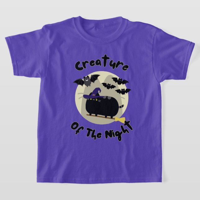 Camiseta Criatura de la pintura de un gato brujo de Hallowe (Distribución)