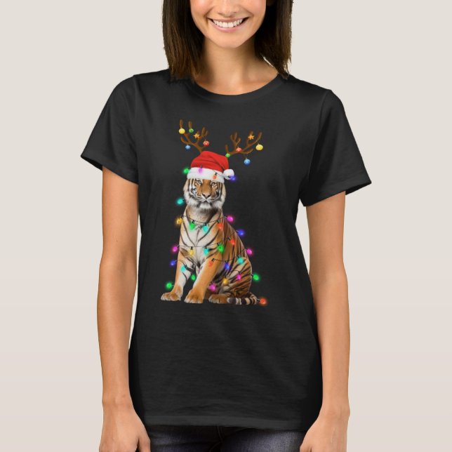 Camiseta Criatura del árbol del tigre de Santa Hat (Anverso)
