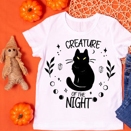 Camiseta Criatura del gato negro de la noche