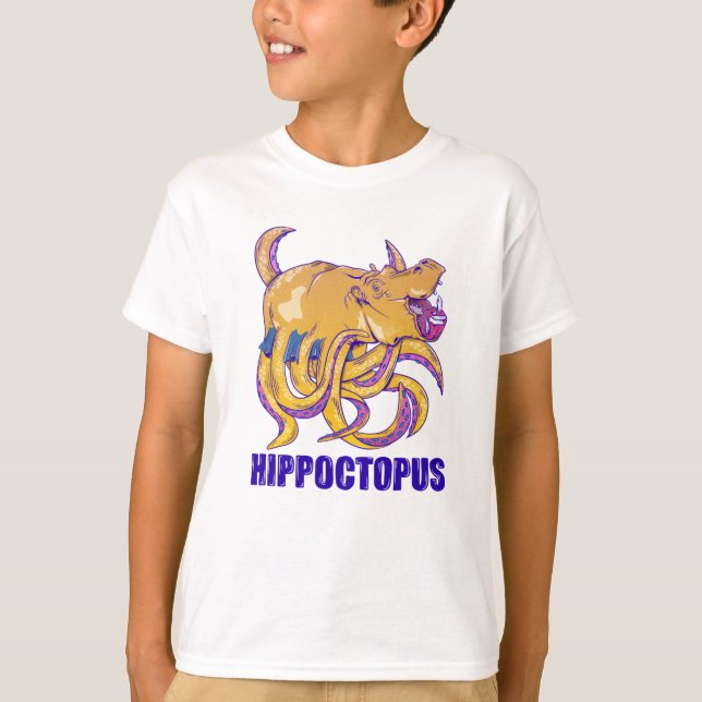 Camiseta Criatura extraña del pulpo hipopótamo (Anverso)