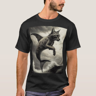 Camiseta Criatura mítica de peces de gato