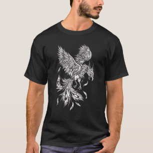 Camiseta criatura mítica del ave fénix que se eleva desde