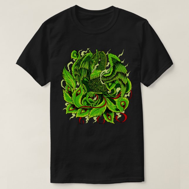 Camiseta Criatura mítica del Fénix Japonés (Diseño del anverso)