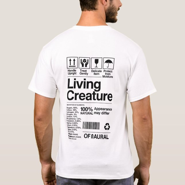 Camiseta criatura viviente (Reverso)
