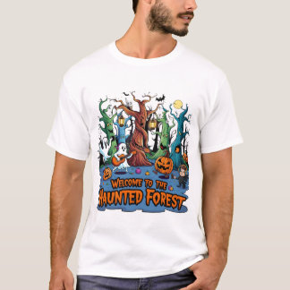 Camiseta Criaturas alegres en un bosque atormentado